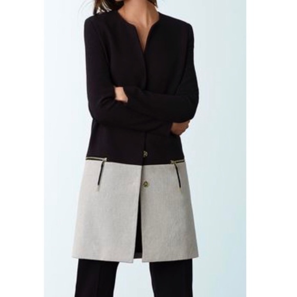 Metaphor Jackets & Blazers - Classic Coat Jacket Black White color Block L NWOT